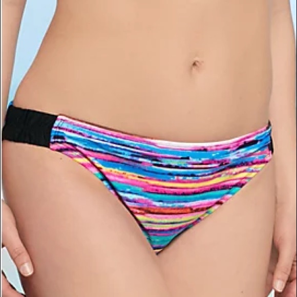 ZELOS Wave Runner Side Tabbed Hipster Bikini Bottoms - Picture 6 of 6